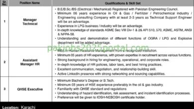 Technical HR Manager Oil And gass Jobs in Karachi 2025