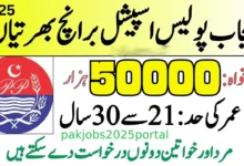 Special Branch Punjab Police Jobs 2025